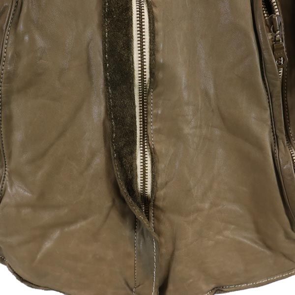 Sisii シシ 日本製 レザージャケット ベージュ系 レディース