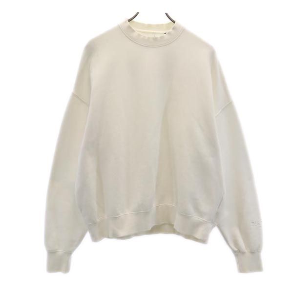 エッセンシャルズ バックプリント 長袖 トレーナー S ホワイト ESSENTIALS 裏起毛 メンズ