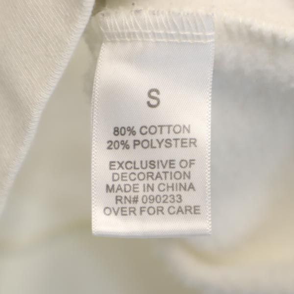 エッセンシャルズ バックプリント 長袖 トレーナー S ホワイト ESSENTIALS 裏起毛 メンズ