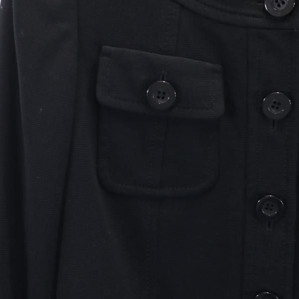 23ku 23区 ノーカラー ジャケット 38 ブラック レディース