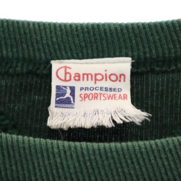Champion チャンピオン ランタグ 日本製 長袖 スウェット トレーナー グリーン レディース