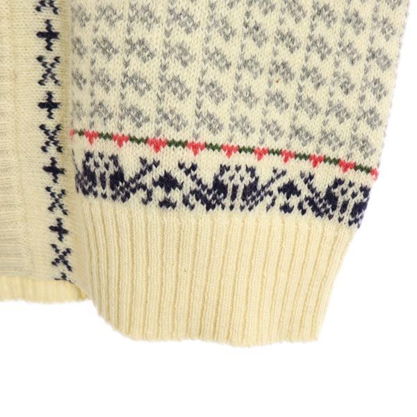 gim ジム ウール 長袖 ニット カーディガン M ベージュ系 メンズ