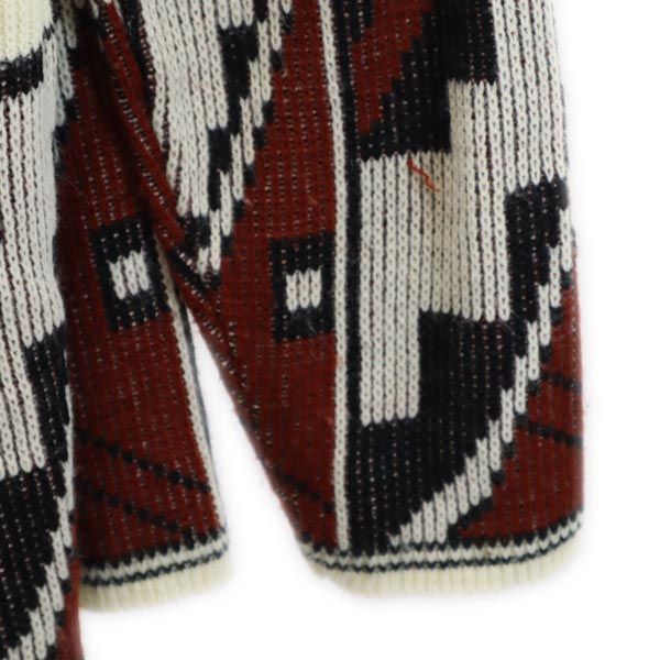 MONTGOMERY WARD モンゴメリーワード 70s ヴィンテージ 長袖 ショールカラー ニット カーディガン M ホワイト系 ボタンレス メンズ