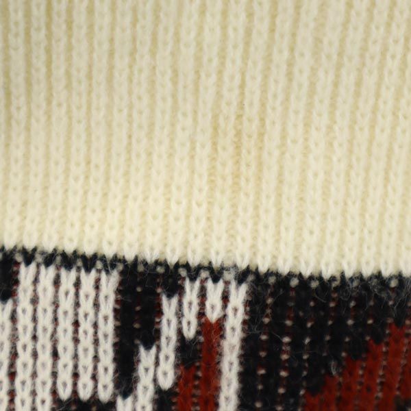 MONTGOMERY WARD モンゴメリーワード 70s ヴィンテージ 長袖 ショールカラー ニット カーディガン M ホワイト系 ボタンレス メンズ