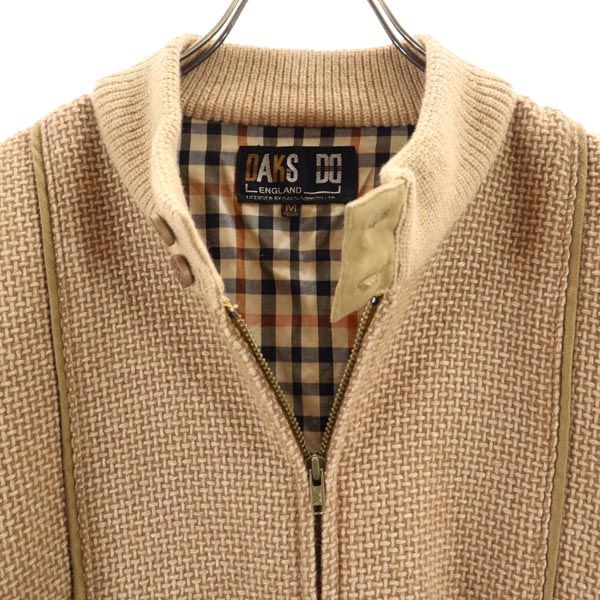 ダックス ゴルフ ニットジャケット M ベージュ DAKS メンズ