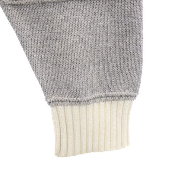 TOMMY HILFIGER トミーヒルフィガー 90s オールド フラッグタグ ボーダー柄 長袖 ニット セーター M グレー メンズ