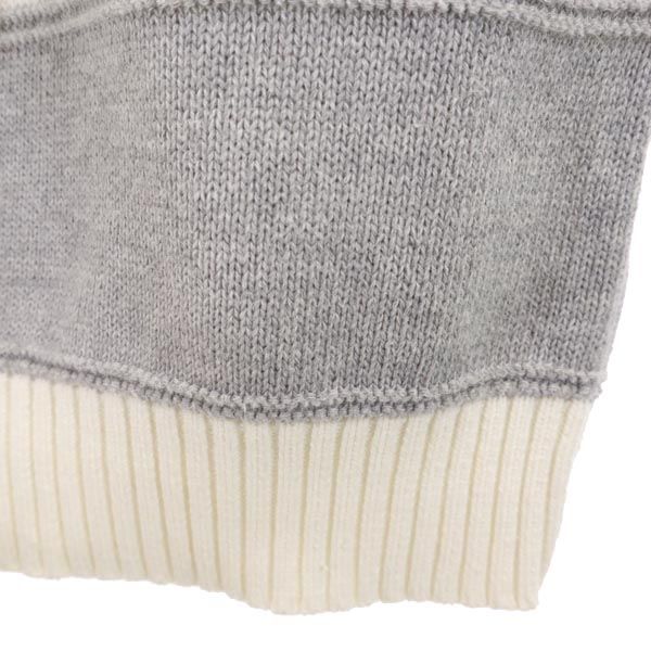 TOMMY HILFIGER トミーヒルフィガー 90s オールド フラッグタグ ボーダー柄 長袖 ニット セーター M グレー メンズ