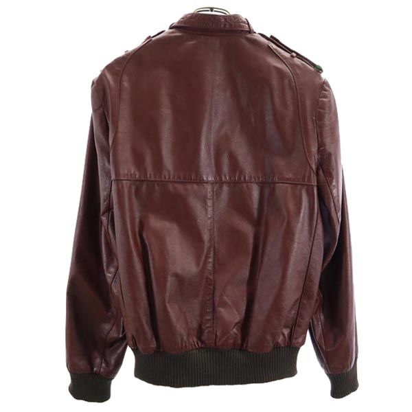 OLD オールド 90s シングルライダースジャケット 8 ボルドー レディース