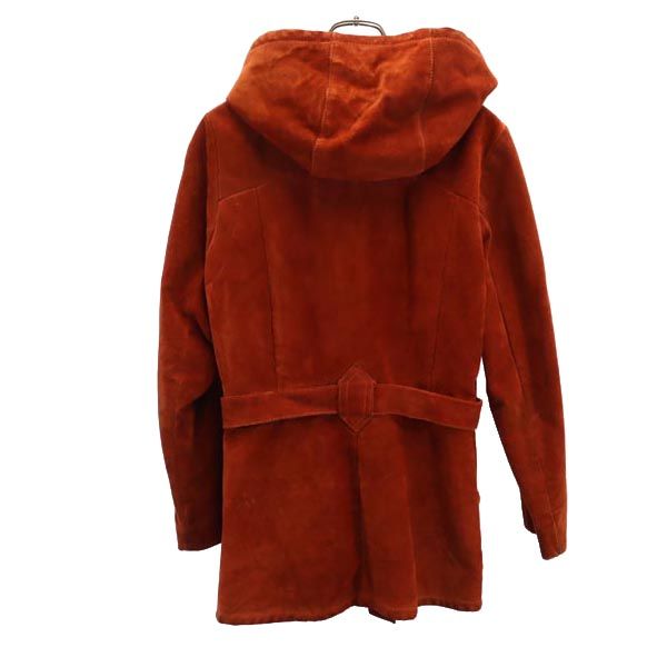 Sears JR Bazaar スエードレザージャケット 11 ブラウン系 フード レディース