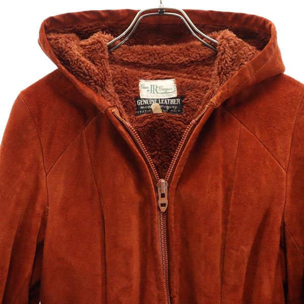 Sears JR Bazaar スエードレザージャケット 11 ブラウン系 フード レディース