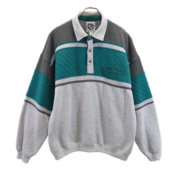 GREENLINE INTERNATIONAL グリーンライン インターナショナル 90s オールド 長袖 スウェット トレーナー グレー メンズ