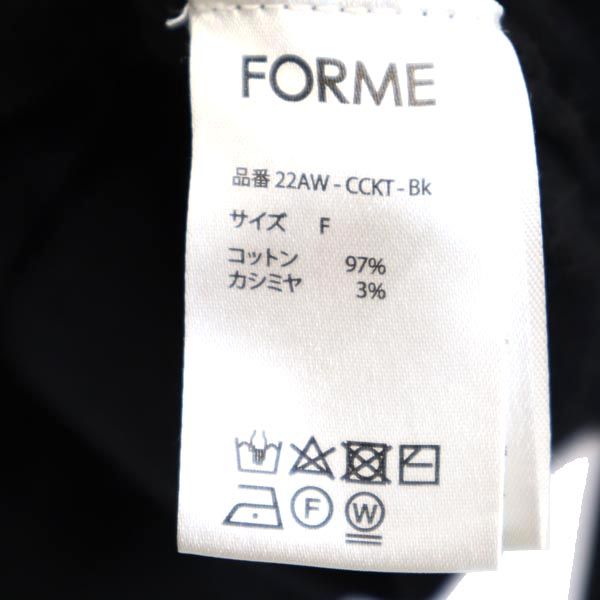 FORME フォルメ 長袖 クルーネック セーター F ブラック 長袖ニット メンズ