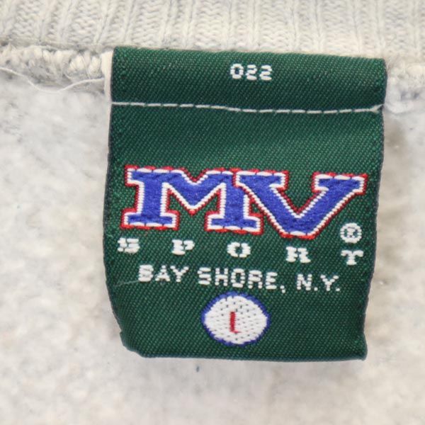 エムブイスポーツ 90s USA製 オールド 長袖 スウェット トレーナー L グレー MV SPORT RED RAIDERS メンズ