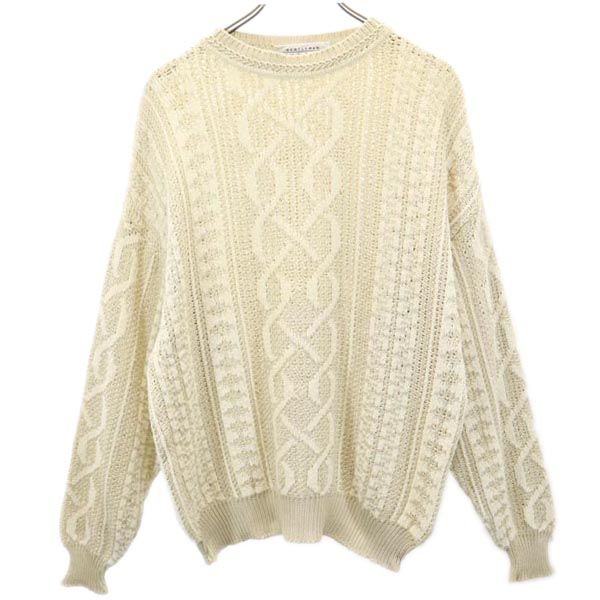 GIVENCHY ジバンシィ イタリア製 シルクブレンド 長袖 ニット セーター 50 ベージュ メンズ