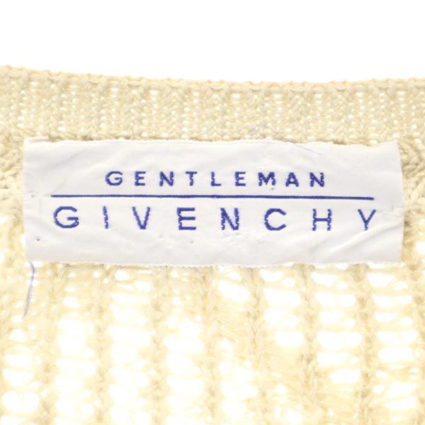 GIVENCHY ジバンシィ イタリア製 シルクブレンド 長袖 ニット セーター 50 ベージュ メンズ