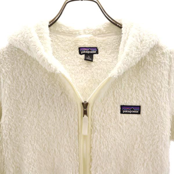 patagonia パタゴニア アウトドア 長袖 ボア フリース ジップパーカー L12 白 キッズ