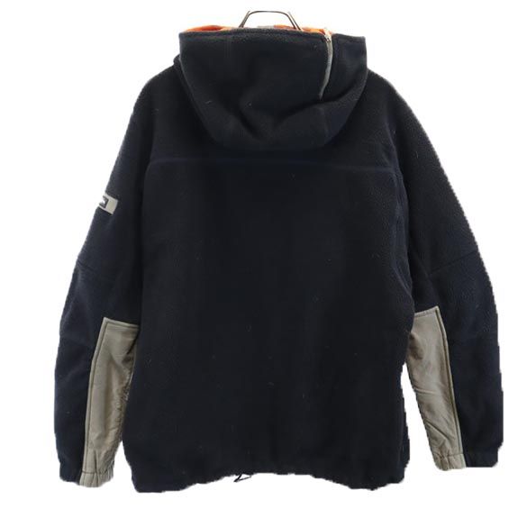 TOMMY HILFIGER トミーヒルフィガー フリースジャケット S ネイビー フード メンズ