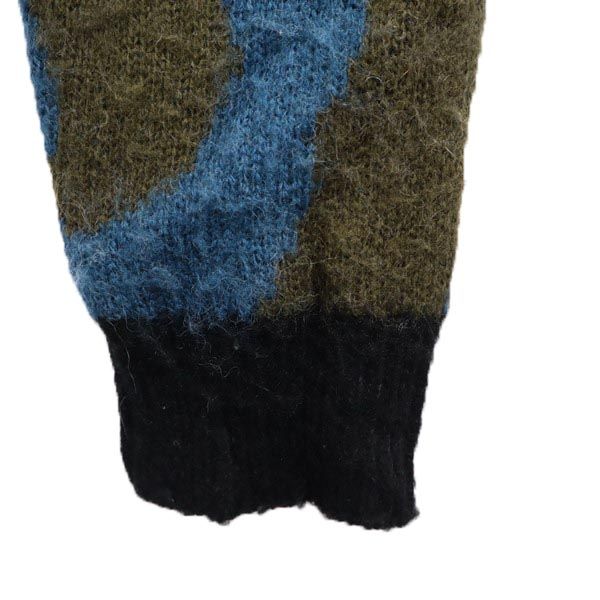 ADAM PATEK アダムパテック ウールブレンド 長袖 セーター 1 ブラウン×ブルー ニット メンズ