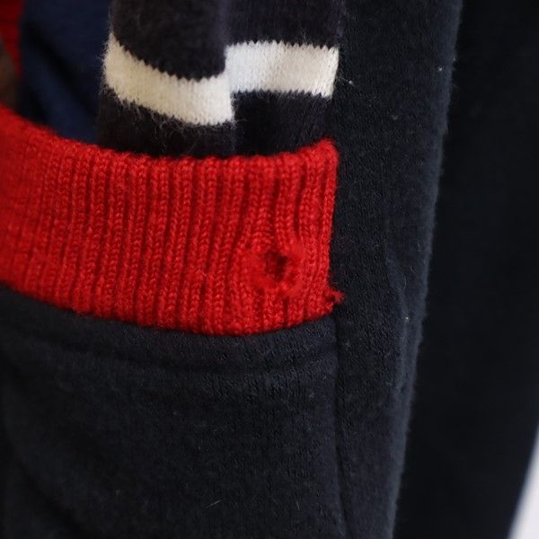 JC de CASTELBAJAC カステルバジャック 日本製 長袖 Vネック パーカー 44 ネイビー プルオーバー レディース