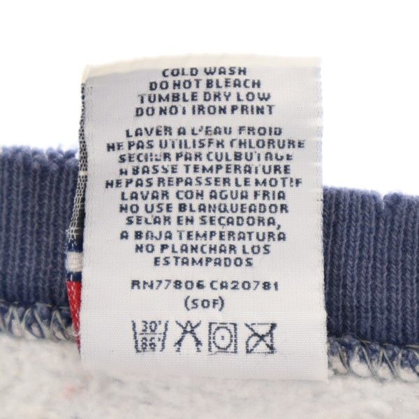 TOMMY HILFIGER トミーヒルフィガー オールド USA製 長袖 スウェット トレーナー M グレー 裏起毛 メンズ