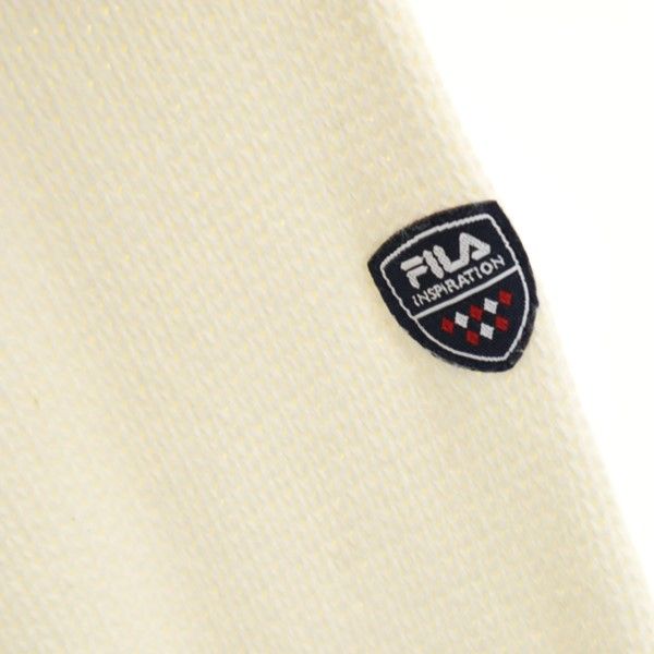 FILA フィラ 長袖 ニット セーター L ホワイト メンズ