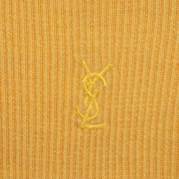 未使用 YVES SAINT LAURENT イヴサンローラン ウールブレンド 長袖 タートルネック セーター 130 イエロー系 ニット キッズ