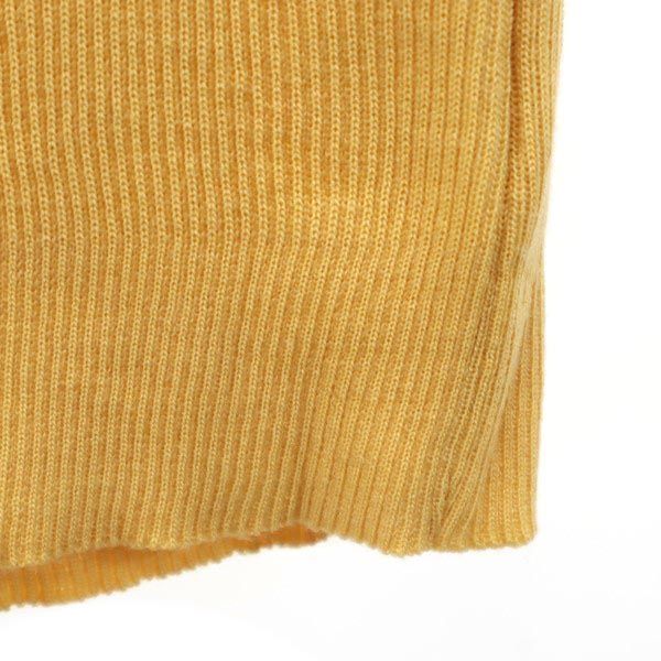 未使用 YVES SAINT LAURENT イヴサンローラン ウールブレンド 長袖 タートルネック セーター 130 イエロー系 ニット キッズ