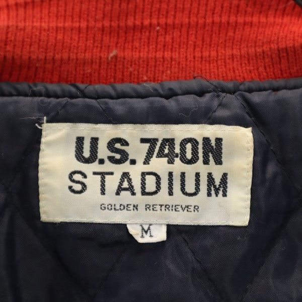 長袖 スタジャン M レッド系 メンズ