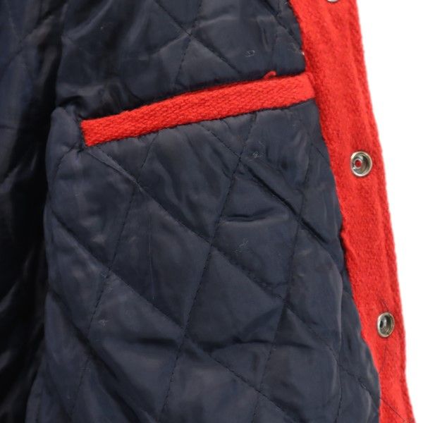 長袖 スタジャン M レッド系 メンズ