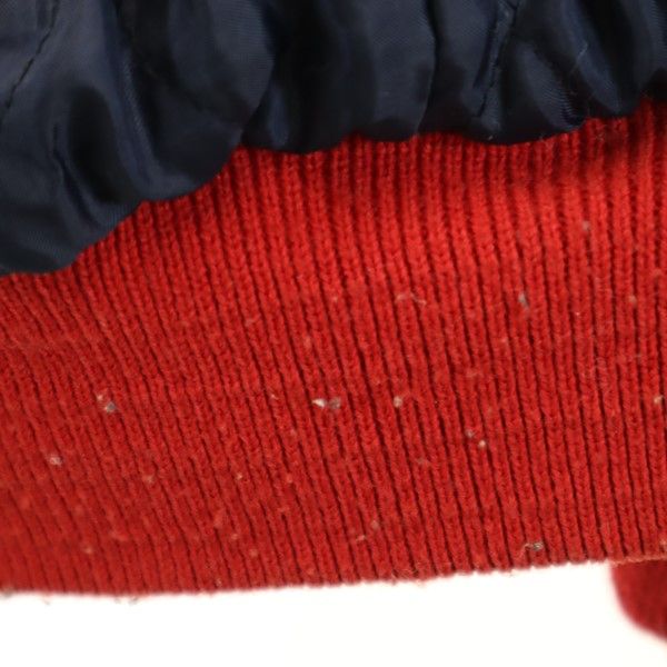 長袖 スタジャン M レッド系 メンズ