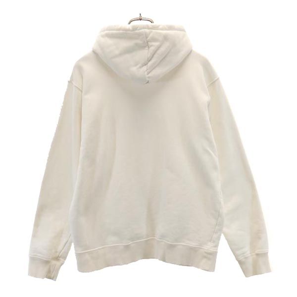 Dior ディオール プリント 長袖 スウェットパーカー L ホワイト 裏起毛 プルオーバー レディース