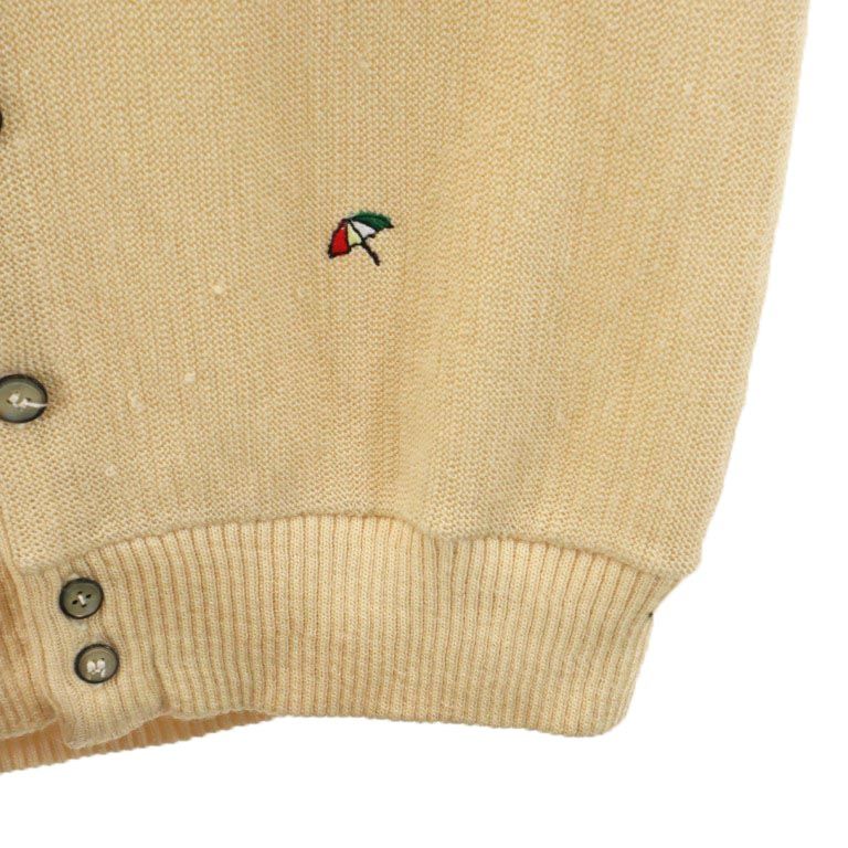 Arnold Palmer アーノルドパーマー 長袖 Vネック ニット カーディガン M ベージュ系 メンズ
