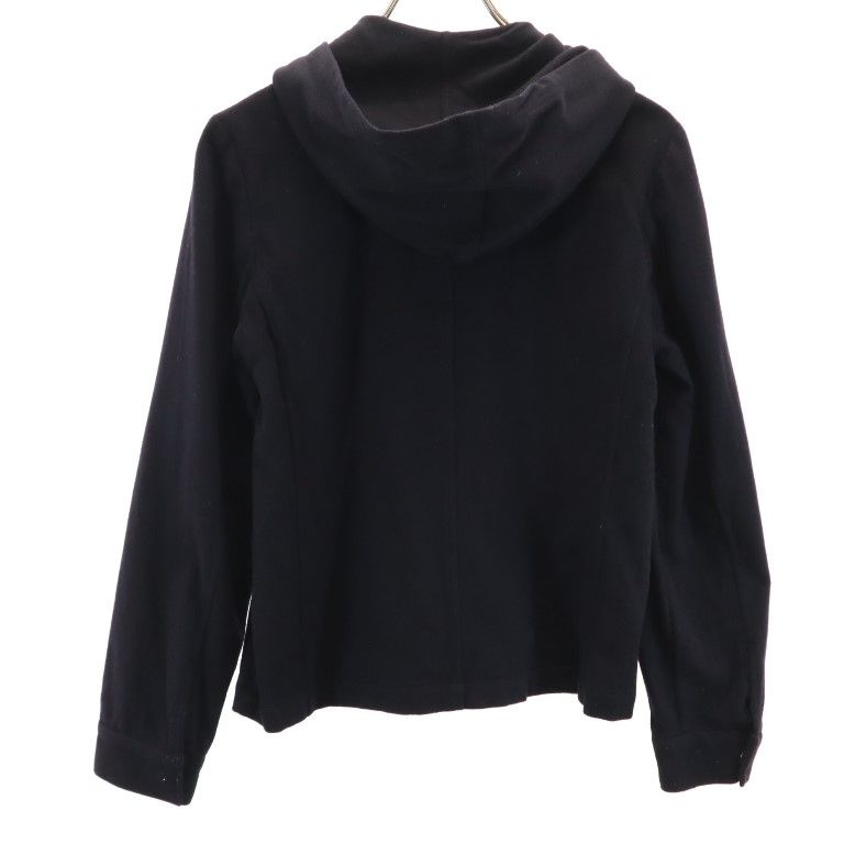 バナナリパブリック 長袖 ウールブレンド ジップパーカー S 黒 Banana Republic レディース