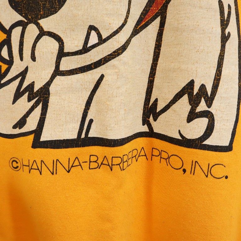 ハンナバーベラ 90s 長袖 スウェット トレーナー イエロー系 Hanna-Barbera ケンケン メンズ