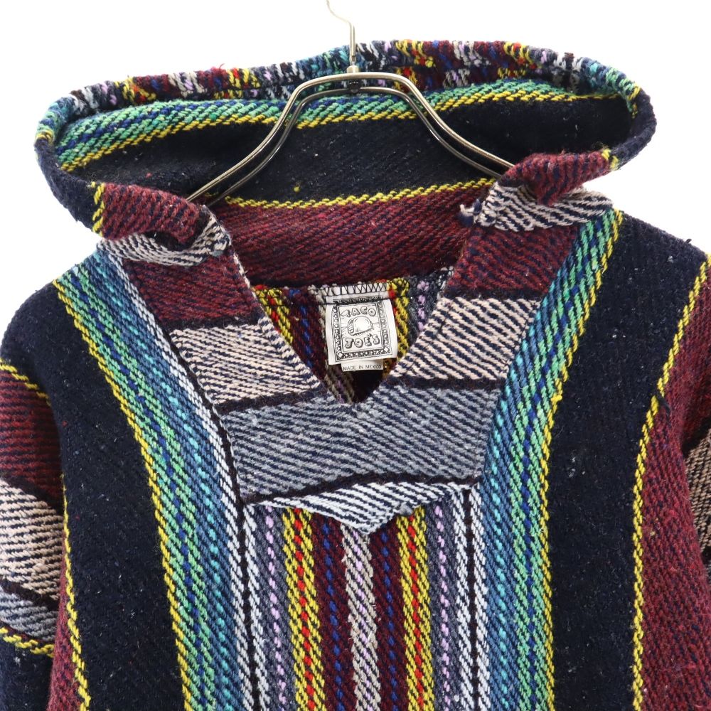 TACOJOES メキシカン 総柄 長袖 ウールブレンド パーカー TACOJOES プルオーバー メンズ