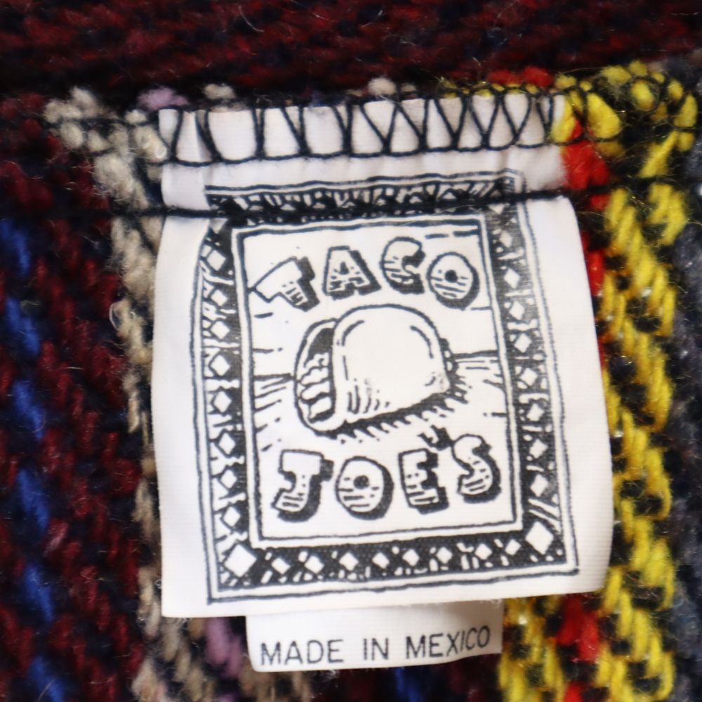 メキシカン 総柄 長袖 ウールブレンド パーカー プルオーバー メンズ