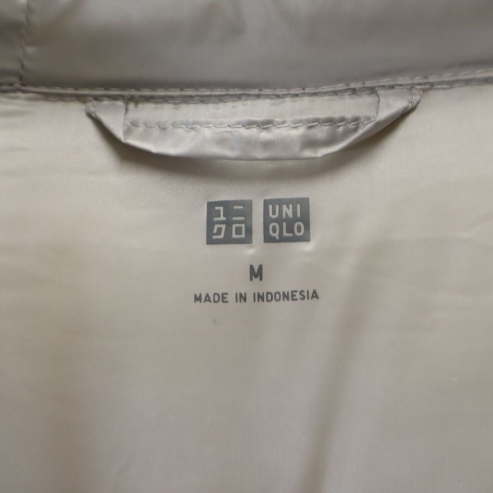 UNIQLO ユニクロ シームレス ダウンジャケット M グレー フード レディース