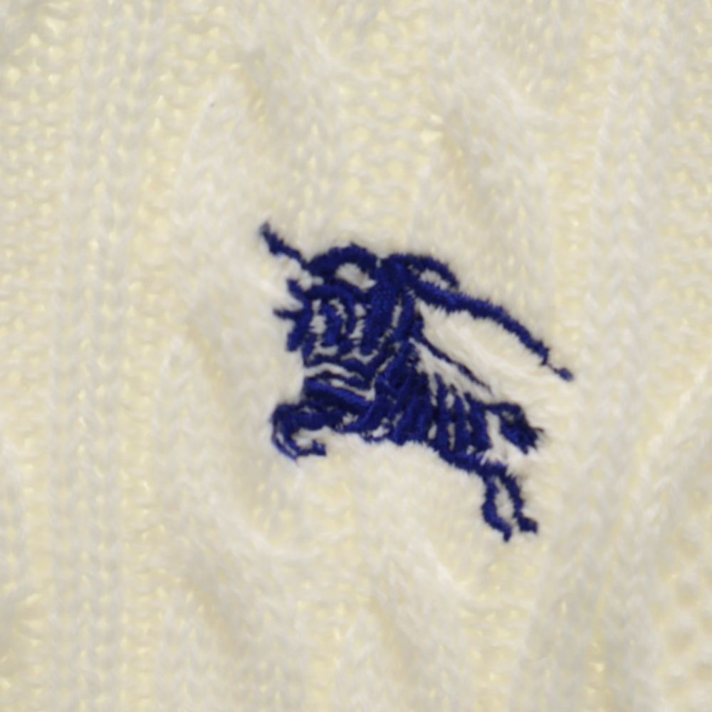 BURBERRY BLACK LABEL バーバリーブラックレーベル 三陽商会 長袖 コットン セーター 2 ホワイト系 ニット メンズ