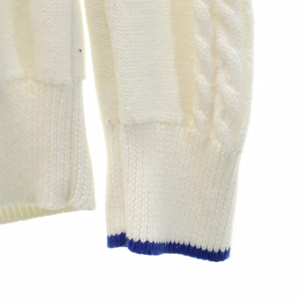 BURBERRY BLACK LABEL バーバリーブラックレーベル 三陽商会 長袖 コットン セーター 2 ホワイト系 ニット メンズ