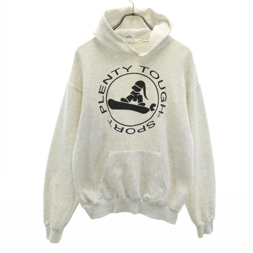 プレンティタフスポーツ USA製 長袖 スウェットパーカー M グレー系 PLENTY TOUGH SPORT 裏起毛 メンズ