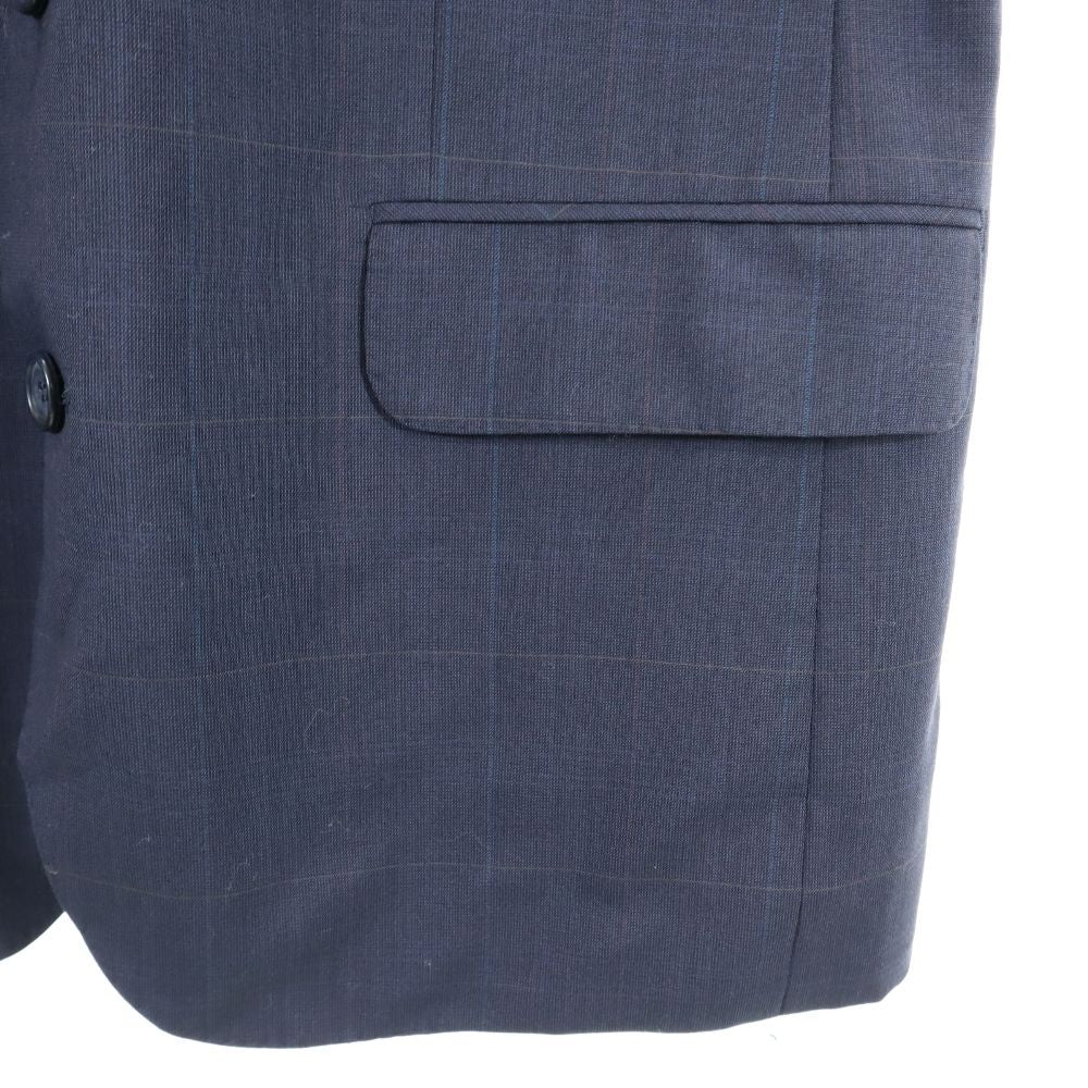 DAKS ダックス 日本製 チェック柄 テーラードジャケット 94AB4 ネイビー メンズ