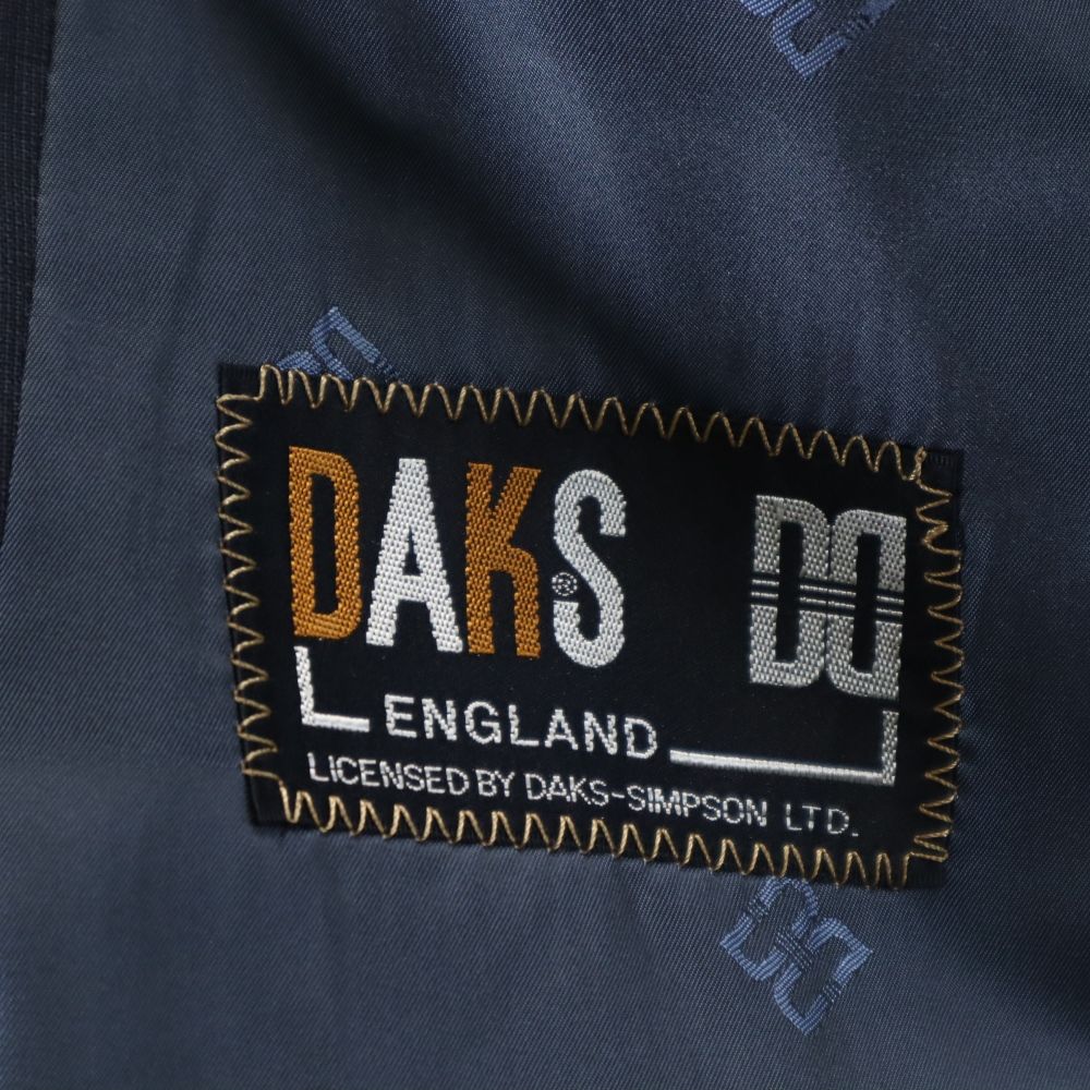 DAKS ダックス 日本製 チェック柄 テーラードジャケット 94AB4 ネイビー メンズ