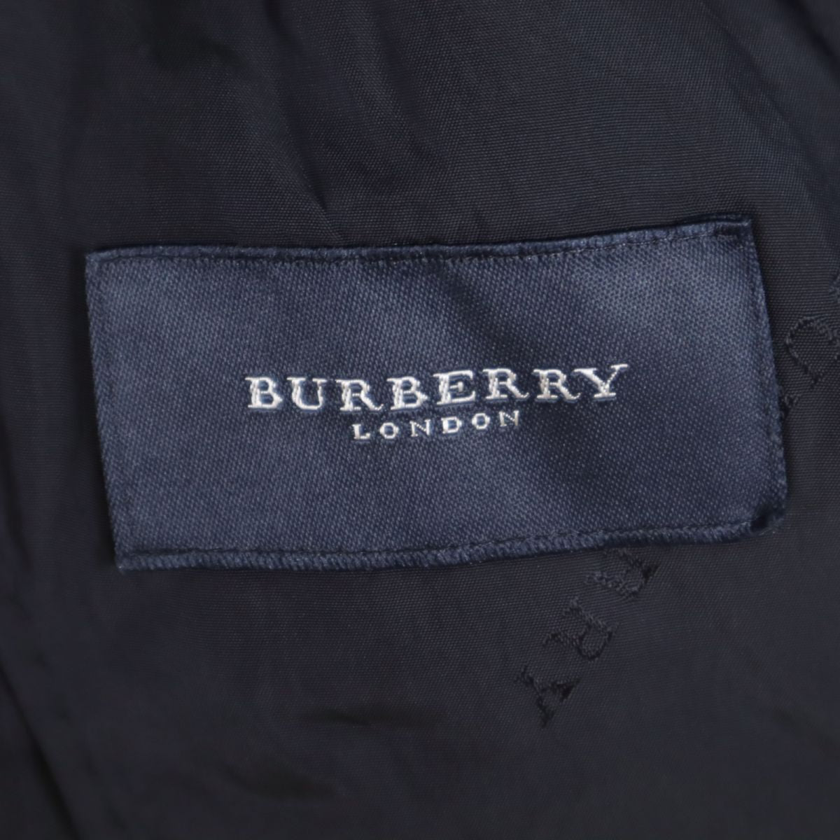 BURBERRY バーバリー 三陽商会 日本製 ストライプ柄 ウール テーラードジャケット 96-86-170 ネイビー系 メンズ