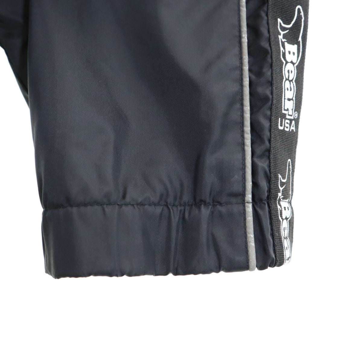 ベアー ナイロンジャケット M 黒 Bear 裏トリコット メンズ