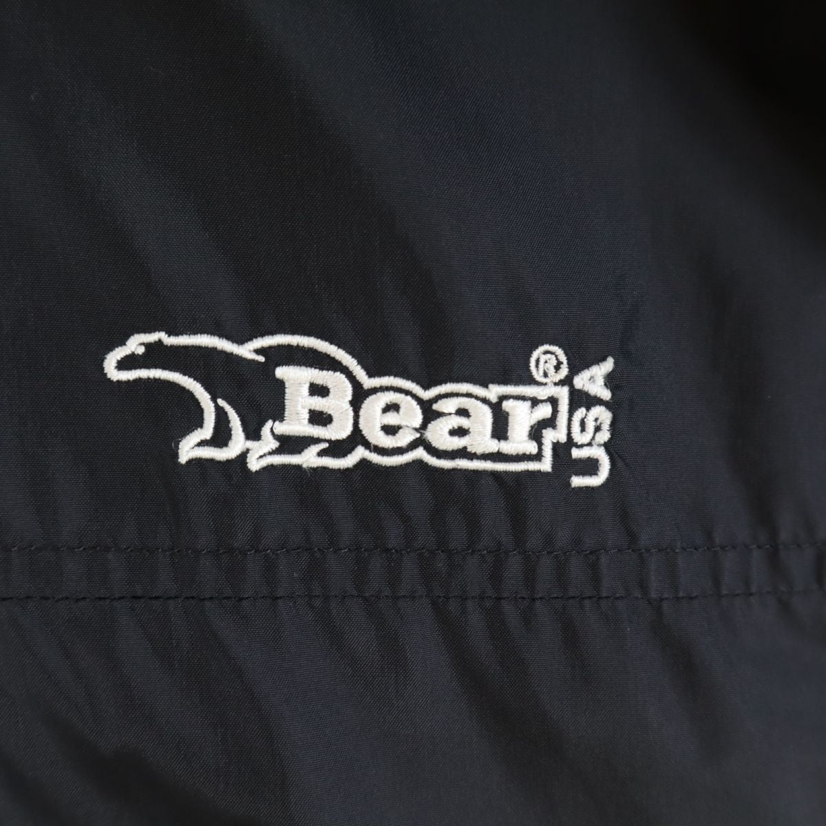 Bear ベアー ナイロンジャケット M 黒 裏トリコット メンズ