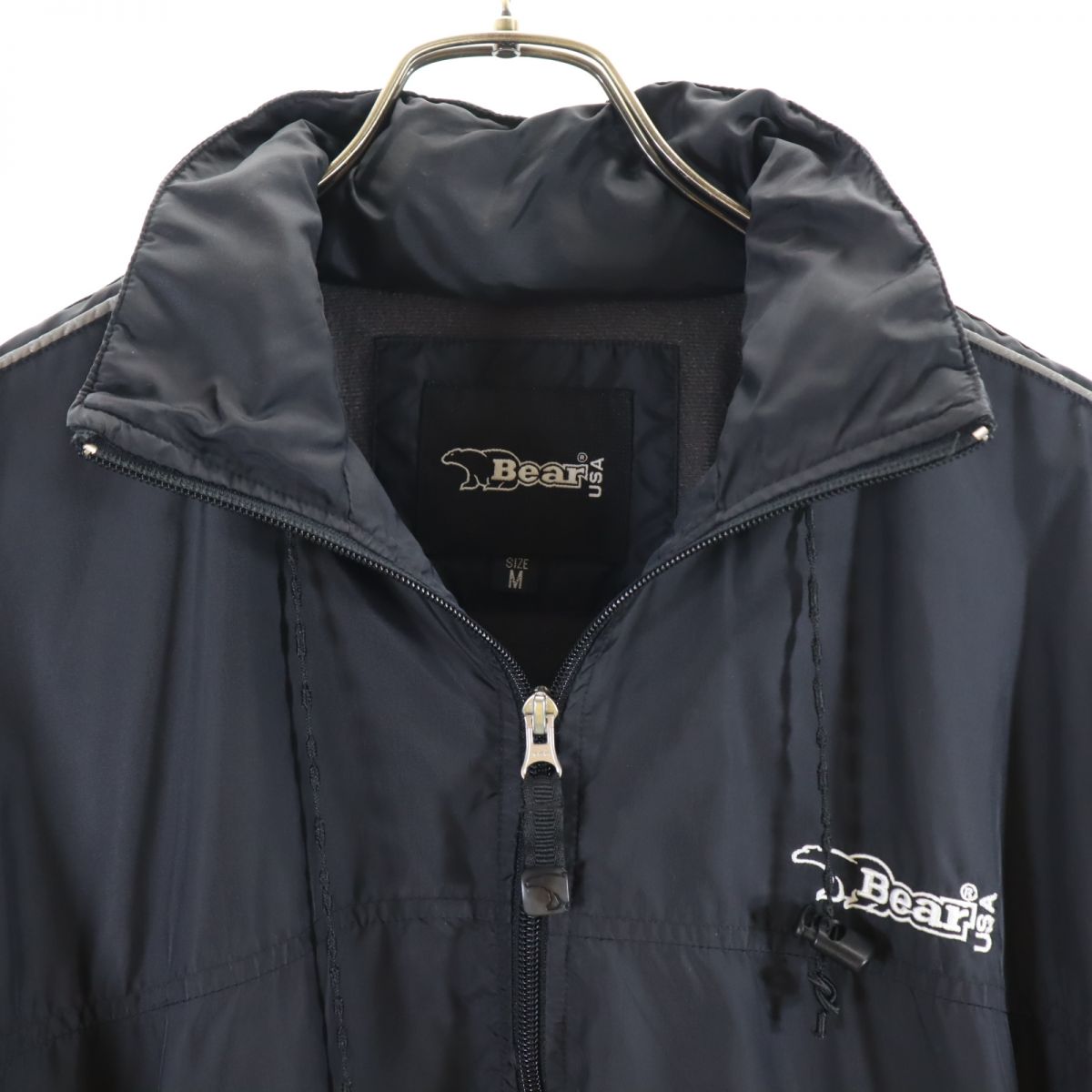 Bear ベアー ナイロンジャケット M 黒 裏トリコット メンズ