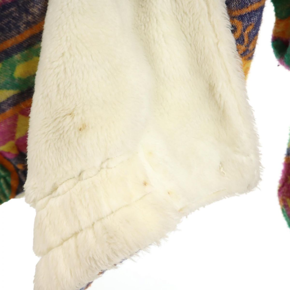 Jean charles de Castelbajac ジャンシャルルドカステルバジャック 総柄 ウールブレンド ジャケット M 裏ボア レディース