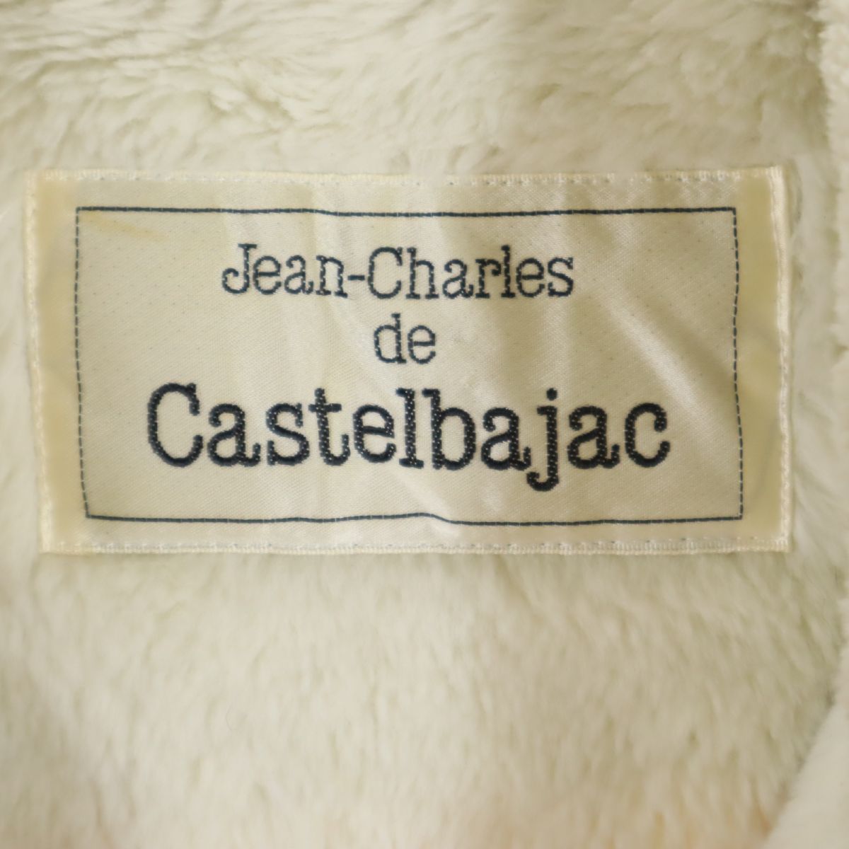 ジャンシャルルドカステルバジャック 総柄 ウールブレンド ジャケット M Jean charles de Castelbajac 裏ボア レディース