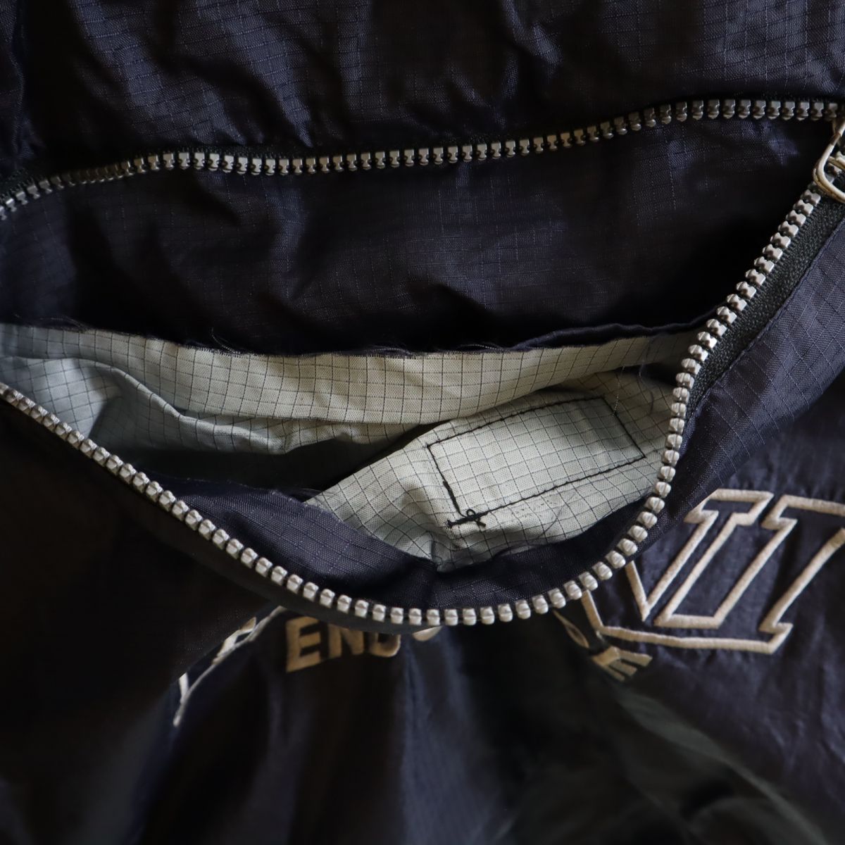 カールカナイ ジーンズ ハーフジップ ジャケット ネイビー Karl Kani Jeans プルオーバー 裏トリコット メンズ