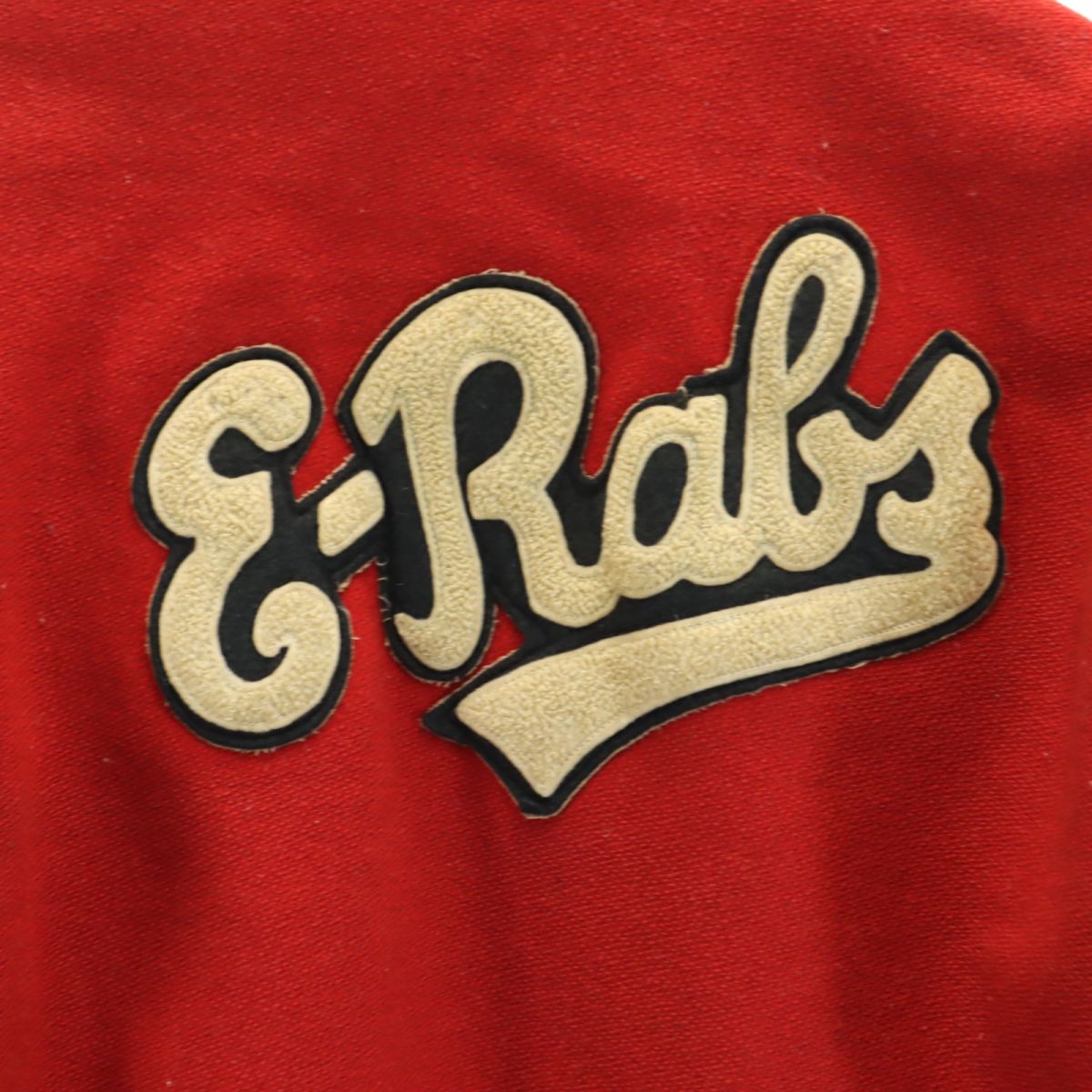 ウールブレンド 長袖 スタジャン レッド系 メンズ